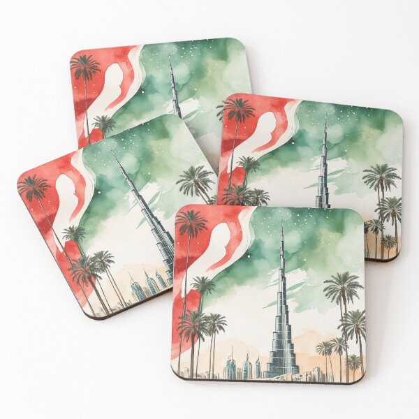 Item preview, Dubai United Arab Emirates Vintage Travel Tourism Watercolor designed and sold by TravelersGems.