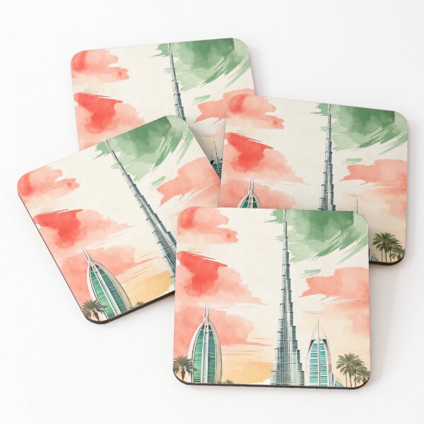Item preview, Dubai United Arab Emirates Vintage Travel Tourism Watercolor designed and sold by TravelersGems.