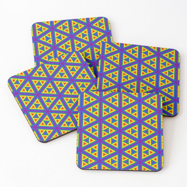 Item preview, LGBTQ Rainbow Pride Flag Colors Triangle Pattern designed and sold by darkskydelights.