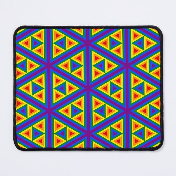 Item preview, LGBTQ Rainbow Pride Flag Colors Triangle Pattern designed and sold by darkskydelights.