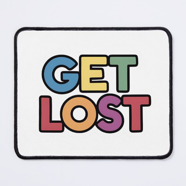 Item preview, Colorful Get Lost Quote Sticker, Motivational Phrase Decal, Laptop and Water Bottle Decoration designed and sold by WatermelonPink.