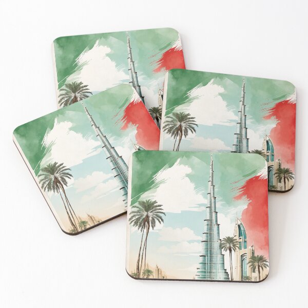 Item preview, Dubai United Arab Emirates Vintage Travel Tourism Watercolor designed and sold by TravelersGems.