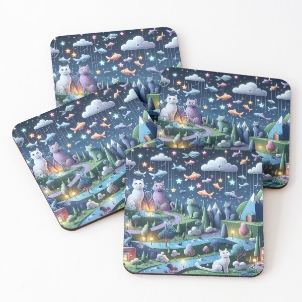 Item preview, "Harmony's Haven: Kitty & Fish Coexistence Art Collection" designed and sold by MindVibe.