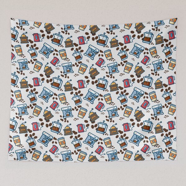Item preview, Fun Coffee Themed Aesthetic Pattern designed and sold by mondmakes.