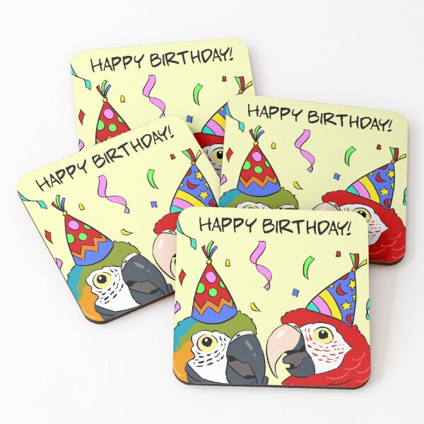 Item preview, Macaw Happy Birthday designed and sold by lifewithbirds.