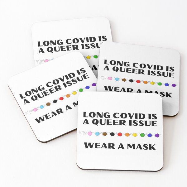 Item preview, Long covid is a queer issue wear a mask designed and sold by Accidental Angel Inc..