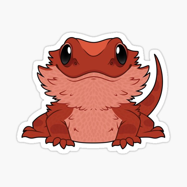 Item preview, Red Monster Central Bearded Dragon designed and sold by HeckoGeckoArt.