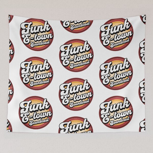 Item preview, FUNK E-TOWN SOUNDCAST  - Staged Gradient Logo (brown/tan)  designed and sold by Discothreadz.