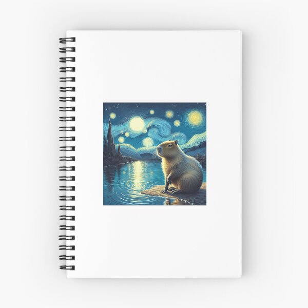 Item preview, Capybara ft. Van Gogh-Road with Cypress and Star1 designed and sold by Capybara Art Lover.