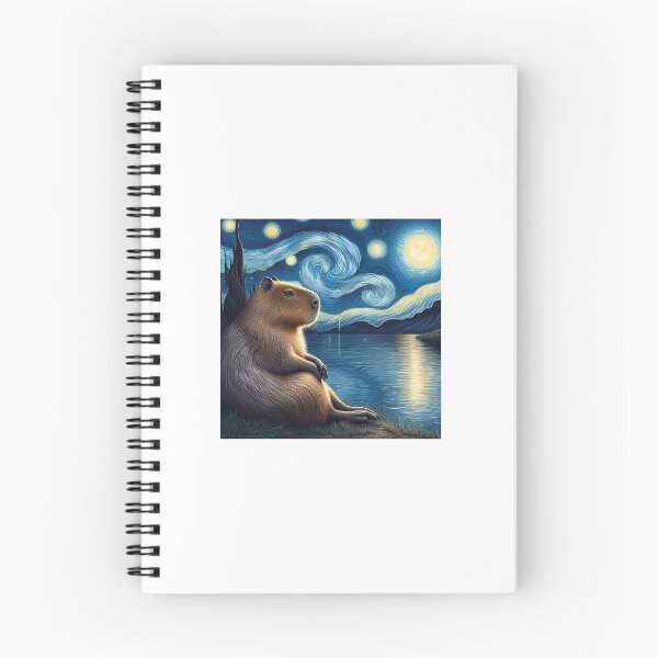 Item preview, Capybara ft. Van Gogh-Road with Cypress and Star2 designed and sold by Capybara Art Lover.