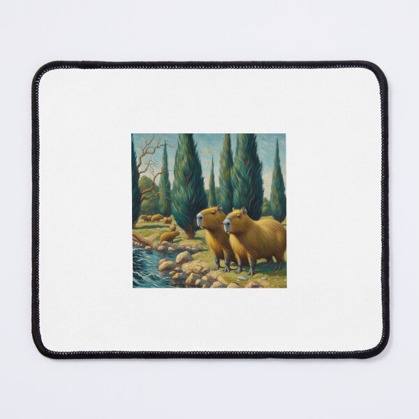 Item preview, Capybara ft. Van Gogh-Road with Cypress and Star4 designed and sold by Capybara Art Lover.