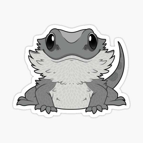 Item preview, Dark Zero Central Bearded Dragon designed and sold by HeckoGeckoArt.
