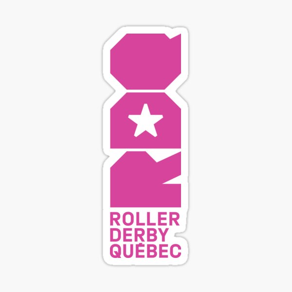 Item preview, RDQ logo (pink) vertical - Roller Derby Quebec designed and sold by RollerDerbyQc.