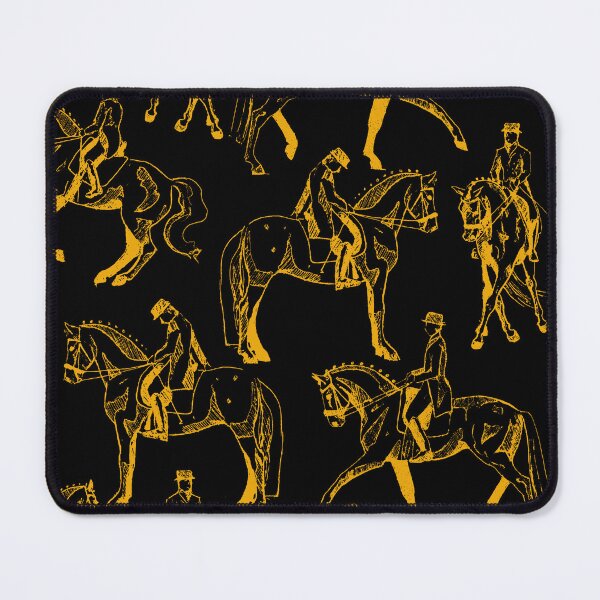 Item preview, Dressage Divas Pattern in Black and Gold designed and sold by Lavender Woodman.
