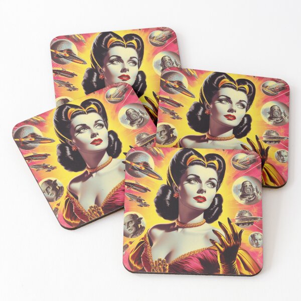 Item preview, Retro Sci-fi Girl designed and sold by PulpVintage.