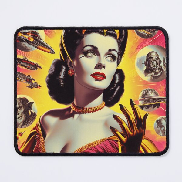 Item preview, Retro Sci-fi Girl designed and sold by PulpVintage.