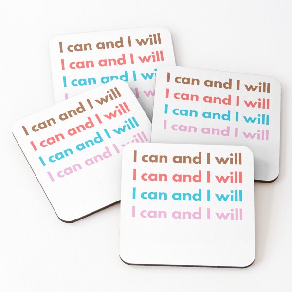 Item preview, I can and I will colorful quote trendy T-shirt designed and sold by ThinkNature!.