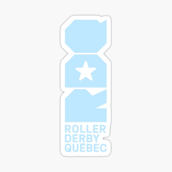Item preview, RDQ logo (icy blue) vertical - Roller Derby Quebec designed and sold by RollerDerbyQc.