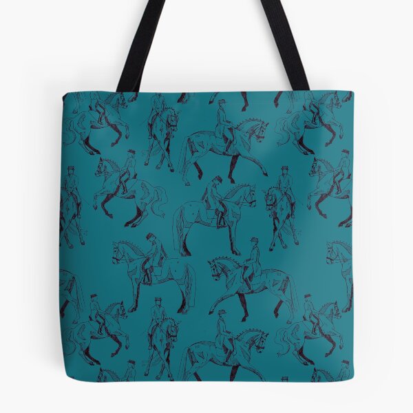 Item preview, Dressage Divas Pattern in Deep Sea designed and sold by Lavender Woodman.