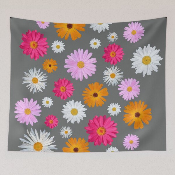 Item preview, Colorful Happy White Orange Pink Magenta Daisy Flowers Shapes Mania Shapes Mania designed and sold by Shapes-Mania.