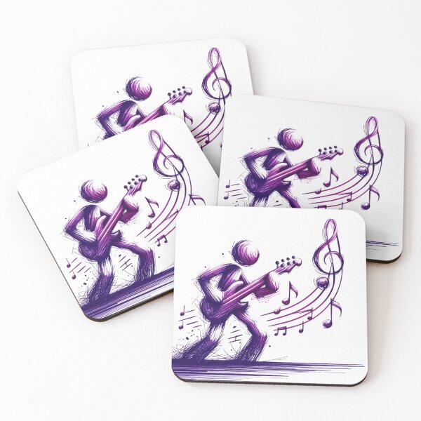 Item preview, Line Drawing Music Man in Purple designed and sold by Content by Steph.