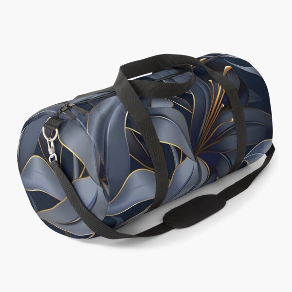 Item preview, elegant blue and gold lilys print designed and sold by dcrc.