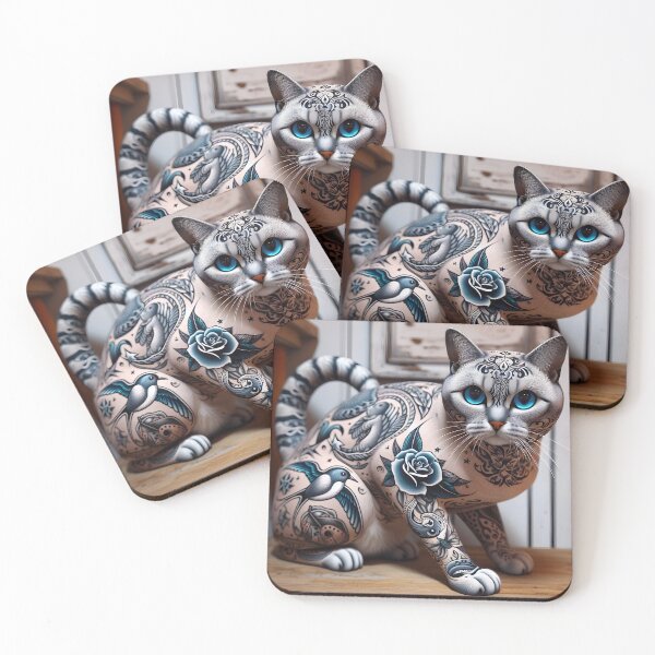 Item preview, "Tattooed Whisker: Artistic Feline Inkings" designed and sold by MindVibe.