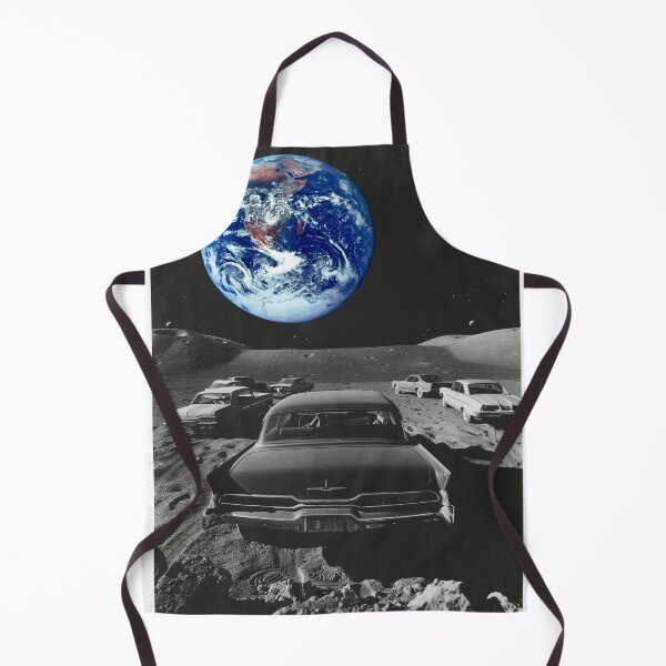 Item preview, Vintage Cars on Moon with Earth View Poster – Retro Space Artwork designed and sold by LocalsOnly74.
