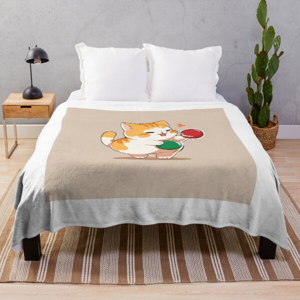 Item preview, A mischievous orange cat plays with a ball. designed and sold by GOTJIm.