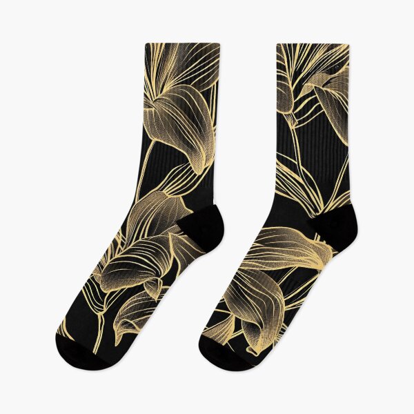 Item preview, elegant blue and gold lilys print designed and sold by dcrc.