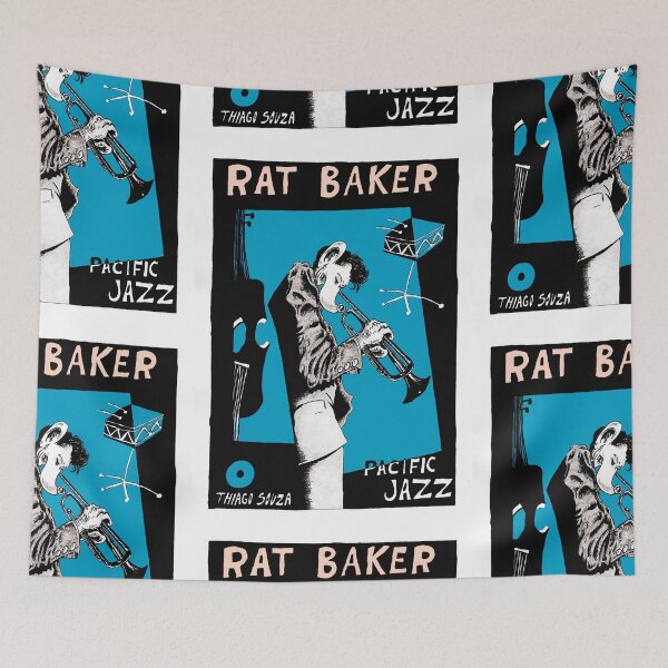Item preview, chet baker jazz rat designed and sold by ThiagoSouzaRats.
