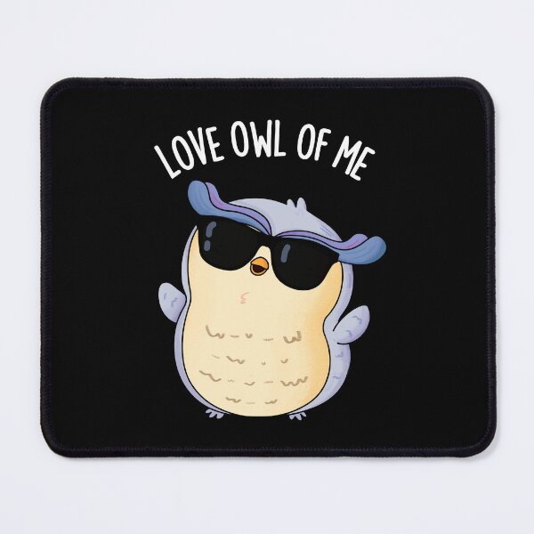 Item preview, Love Owl Of Me Funny Bird Pun (Dark BG) designed and sold by punnybone.