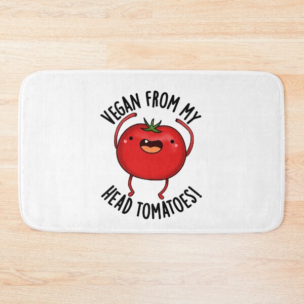 Item preview, Vegan From My Head Tomatoes Funny Veggie Pun  designed and sold by punnybone.