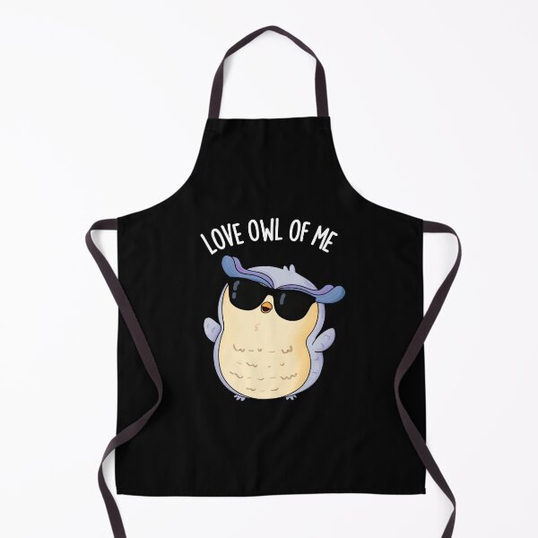 Item preview, Love Owl Of Me Funny Bird Pun (Dark BG) designed and sold by punnybone.