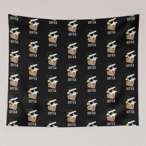 Item preview, Hottea Funny Hot Tea Pun (Dark BG) designed and sold by punnybone.
