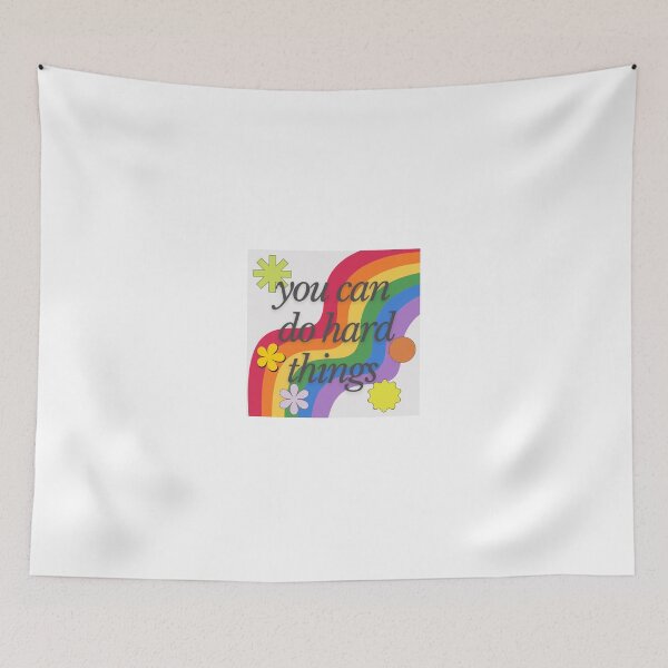 Item preview, You Can Do Hard Things Colourful Affirmation  designed and sold by luckygirlera-.