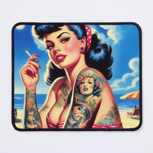 Item preview, Hot Tattooed Pin-up designed and sold by PulpVintage.