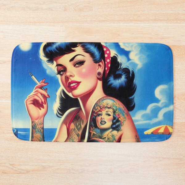 Item preview, Hot Tattooed Pin-up designed and sold by PulpVintage.