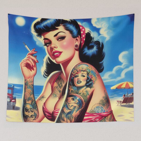 Item preview, Hot Tattooed Pin-up designed and sold by PulpVintage.