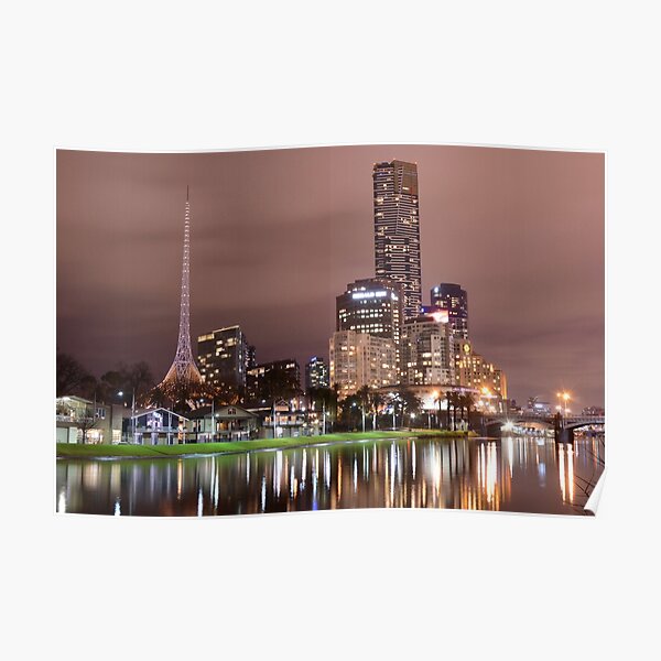 Melbourne By The Yarra Poster