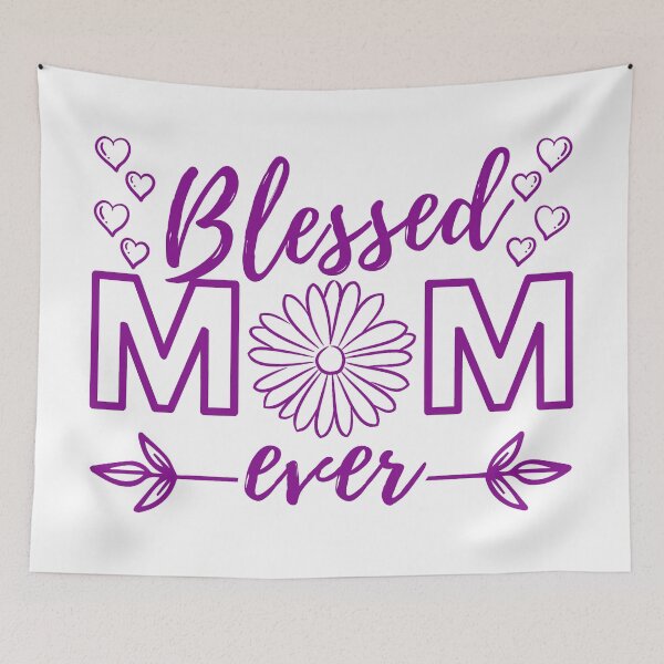 Artikelvorschau, Gesegnete Mama aller Zeiten, lila Design entworfen und verkauft von MoriaStore.