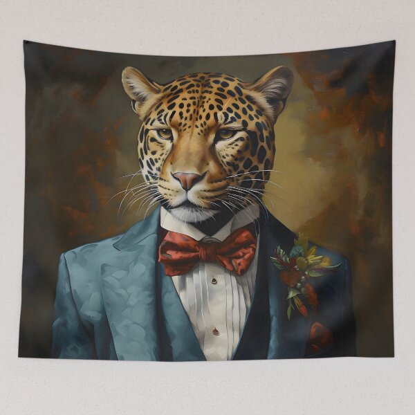 Item preview, Jaguar Portrait Art designed and sold by ConfettiSkyArt.