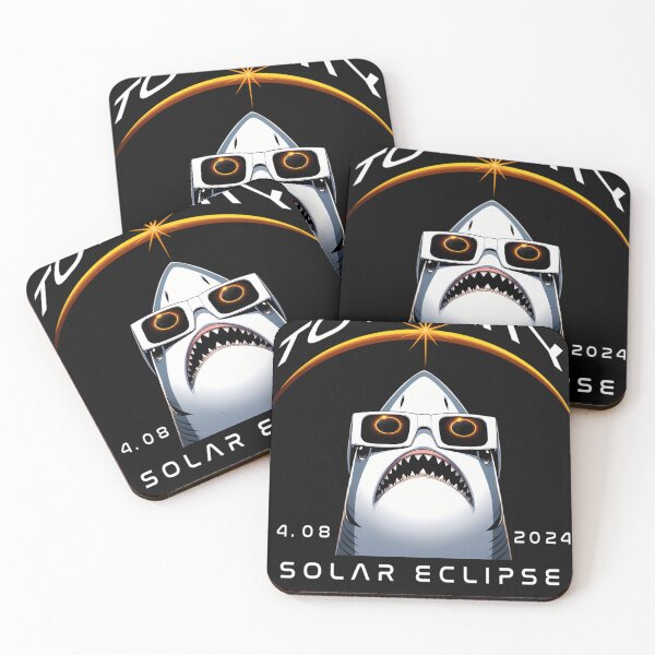 Item preview, Totality A Great White Shark  Wearing Sunglasses Looking Up  At The Total Solar Eclipse Animal Eclipse Viewing Pawty designed and sold by DoyleFadelll.