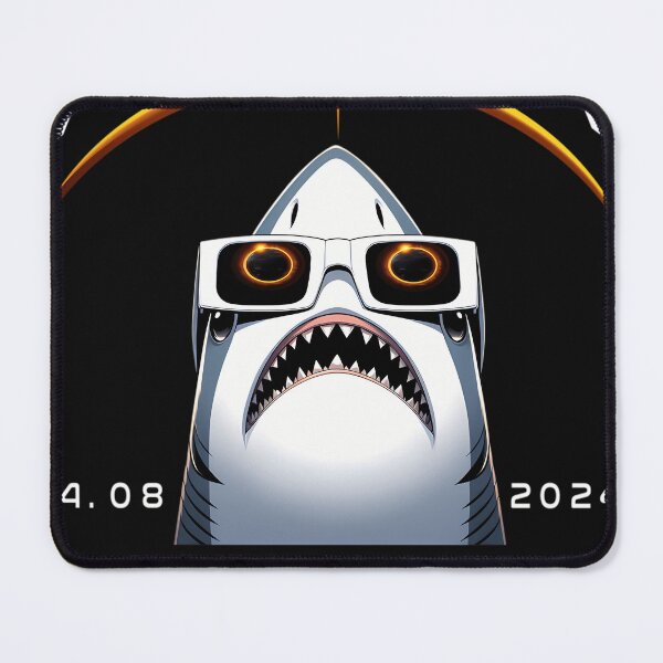 Item preview, Totality A Great White Shark Wearing Sunglasses Looking Up At The Total Solar Eclipse Animal Eclipse Viewing Pawty designed and sold by DoyleFadelll.