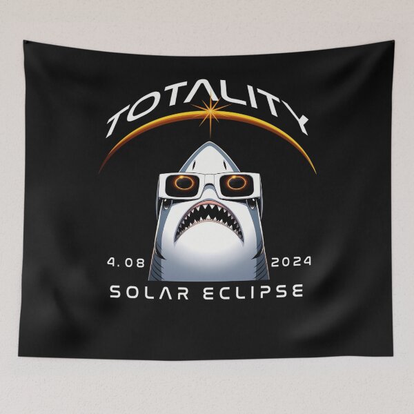 Item preview, Totality A Great White Shark  Wearing Sunglasses Looking Up  At The Total Solar Eclipse Animal Eclipse Viewing Pawty designed and sold by DoyleFadelll.