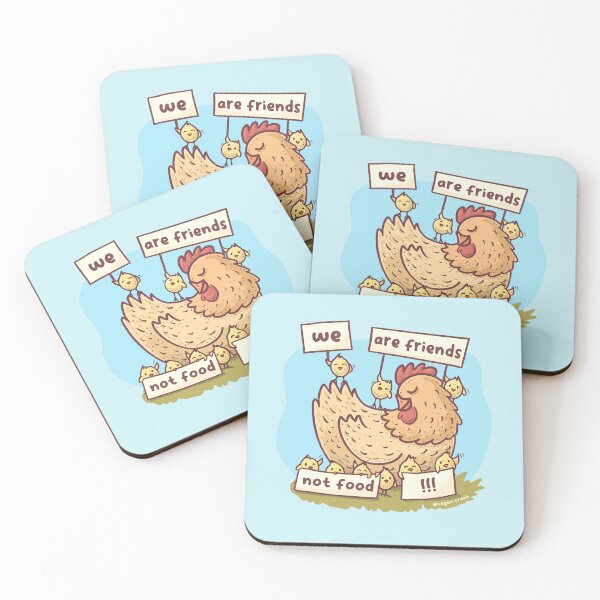 Item preview, We are friends not food - cute chicks designed and sold by Frank J. Art.