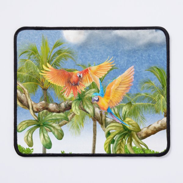 Item preview, Parrots in a Tropical Forest designed and sold by WhiteSoftPetals.