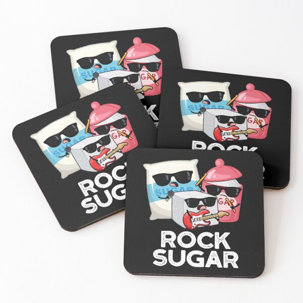 Item preview, Rock Sugar Funny Food Pun (Dark BG) designed and sold by punnybone.