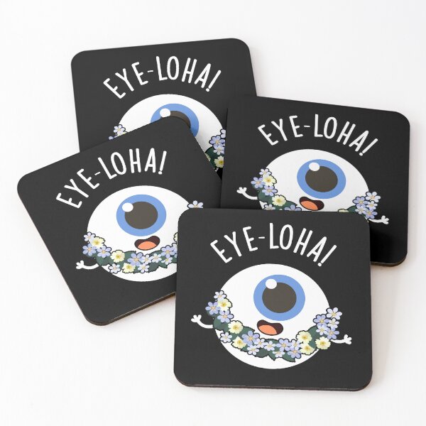 Item preview, Eye-loha Funny Eye Pun (Dark BG) designed and sold by punnybone.