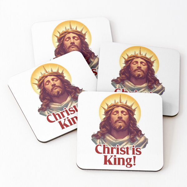 Item preview, Christ is King sticker - Religious Christian designed and sold by Mephisto696.
